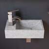 Alfi Brand 16" Small Rectangular Solid Concrete Gray Matte Wall Mounted Bathroom Sink ABCO108